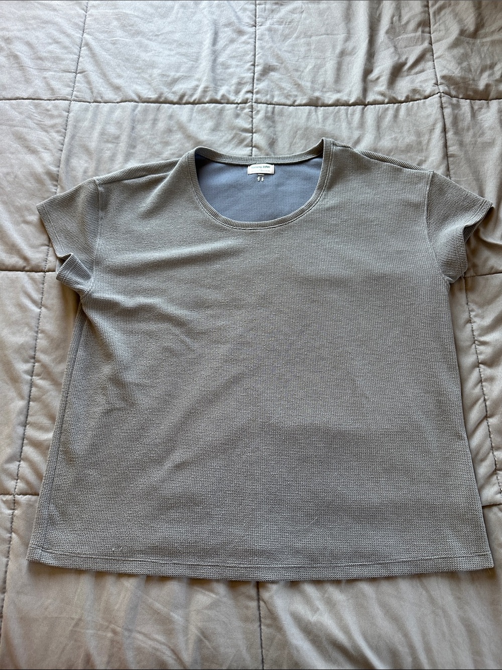 Tommy John Short Sleeve Crew Neck Top - Gray